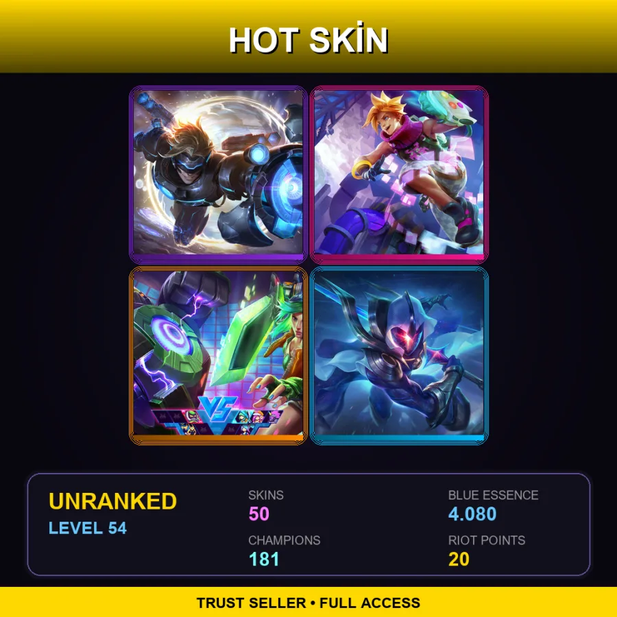 VN | Lv54 | Unranked | 50 Skin | 181 Champ — Demon Vi