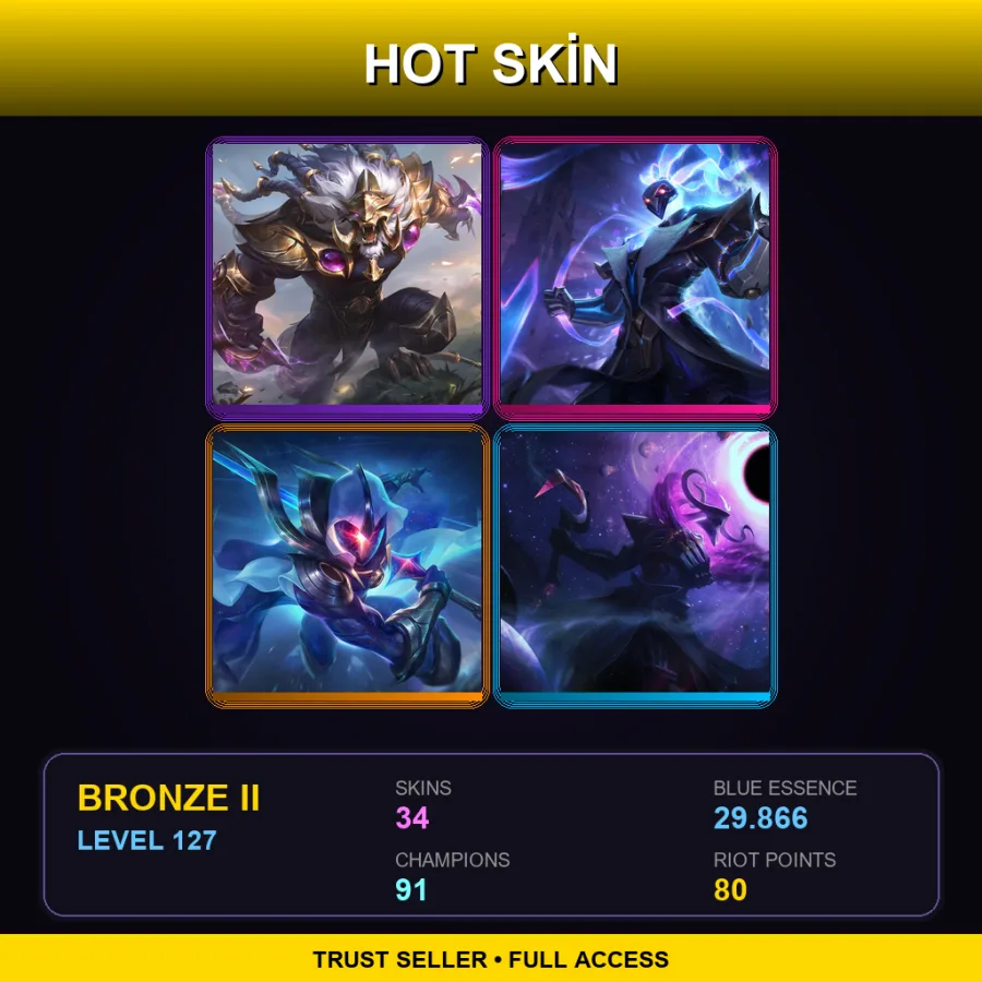 SG | Lv127 | Bronze II | 34 Skin | 91 Champ