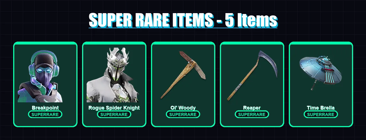 [PC/PSN] | Breakpoint | Rogue Spider Knight | Spire Assassin | The Cube Queen | Firebrand | 113 skin | 101 pickaxe | 82 emote | 86 glider | Lv1228