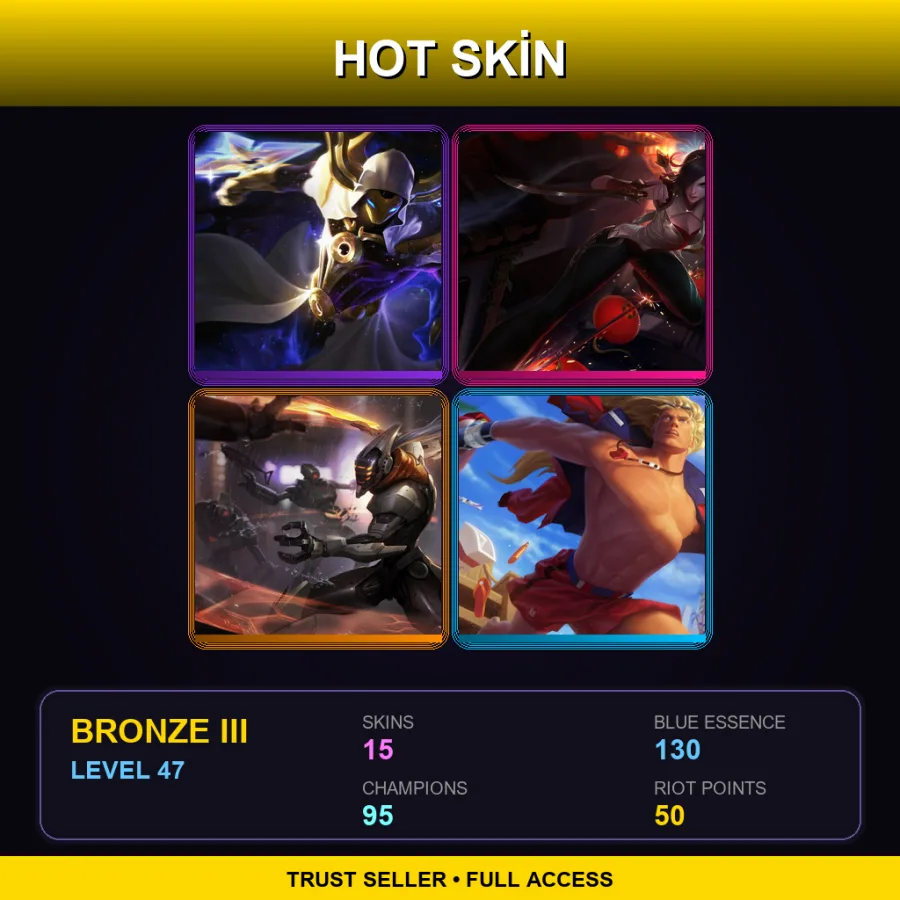 LAS | Lv47 | Bronze III | 15 Skin | 95 Champ