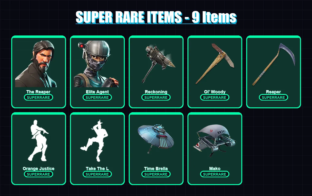 [PC/PSN] | The Reaper | Elite Agent | Omegarok | Kymera | Era | 92 skin | 115 pickaxe | 91 emote | 99 glider | Lv1937