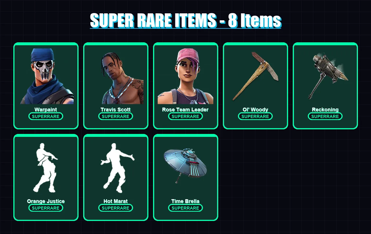 [PS4/PS5/PC] | Warpaint | Travis Scott | Rose Team Leader | Kymera | A.I.M. | 153 skin | 145 pickaxe | 133 emote | 139 glider | Lv1825
