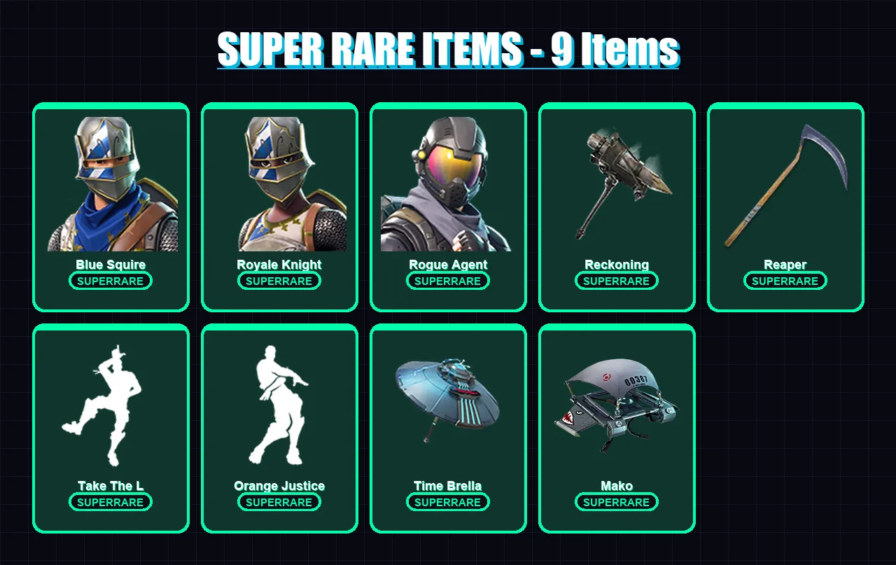 [PC/XBOX/PSN] | Blue Squire | Royale Knight | Rogue Agent | Backlash | Raptor | 131 skin | 73 pickaxe | 95 emote | 80 glider | Lv1165