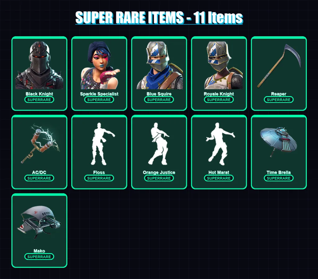 [PC/XBOX] | Black Knight | Sparkle Specialist | Blue Squire | Royale Knight | Carbide | 17 skin | 33 pickaxe | 33 emote | 46 glider | Lv942