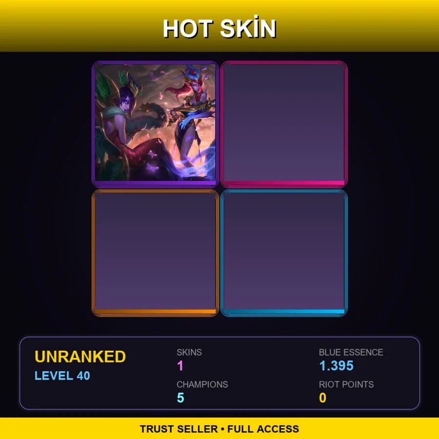 LAN | Lv40 | Unranked | 1 Skin | 5 Champ