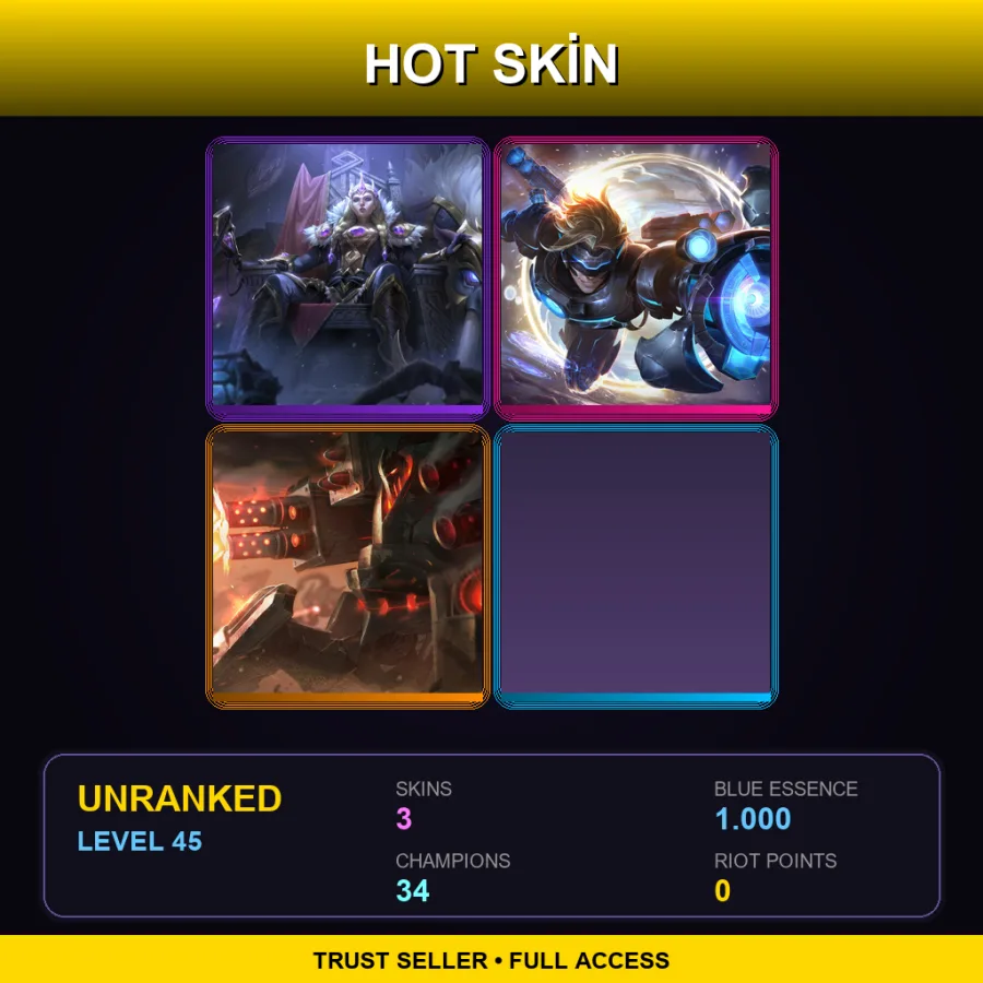 OCE | Lv45 | Unranked | 3 Skin | 34 Champ — Battlecast Urgot