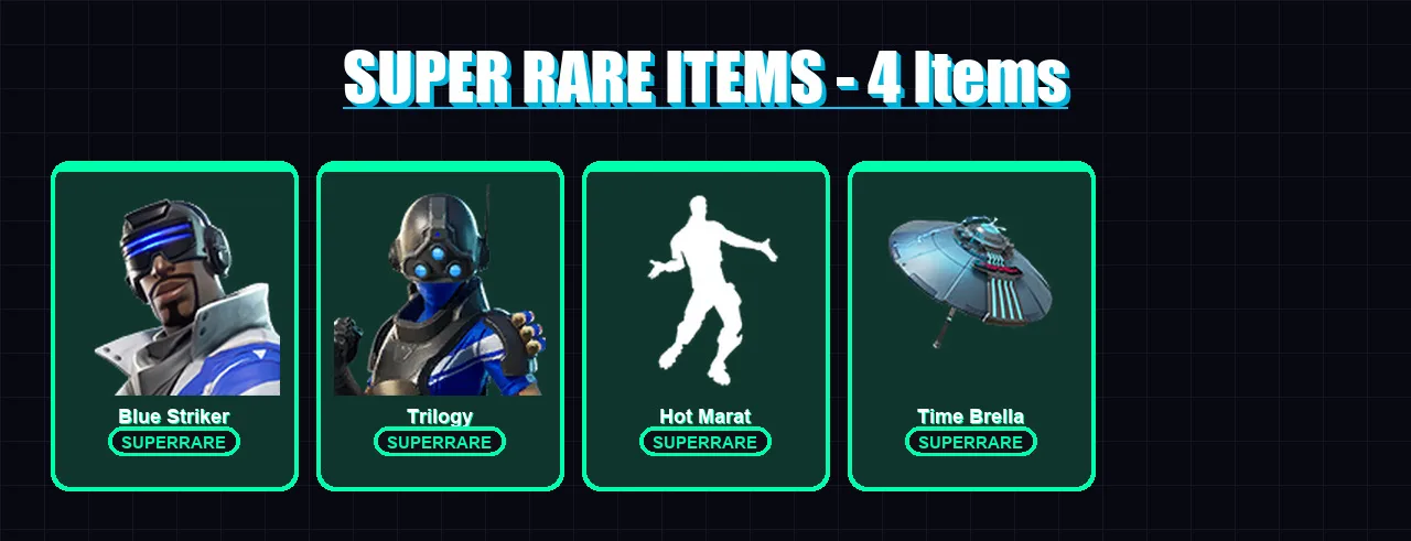 [PC/XBOX/PSN] | Blue Striker | Trilogy | Fade | Hybrid | Paradigm (Reality-659) | 66 skin | 100 pickaxe | 82 emote | 100 glider | Lv1404