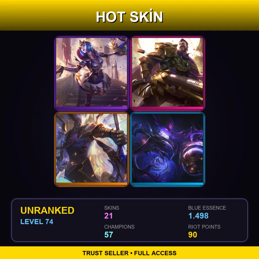 LAN | Lv74 | Unranked | 21 Skin | 57 Champ