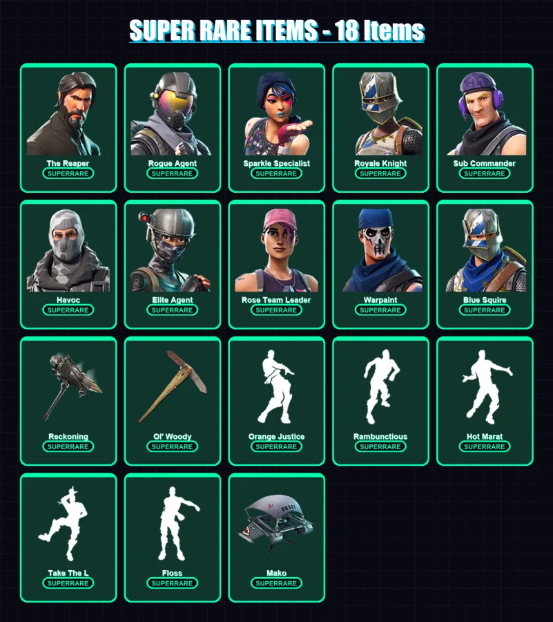 [PS4/PS5/XBOX/PC] | The Reaper | Rogue Agent | Sparkle Specialist | 66 skin | Lv825 — Fortnite account