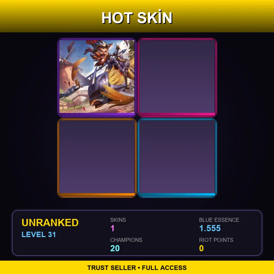 EUW | Lv31 | Unranked | 1 Skin | 20 Champ
