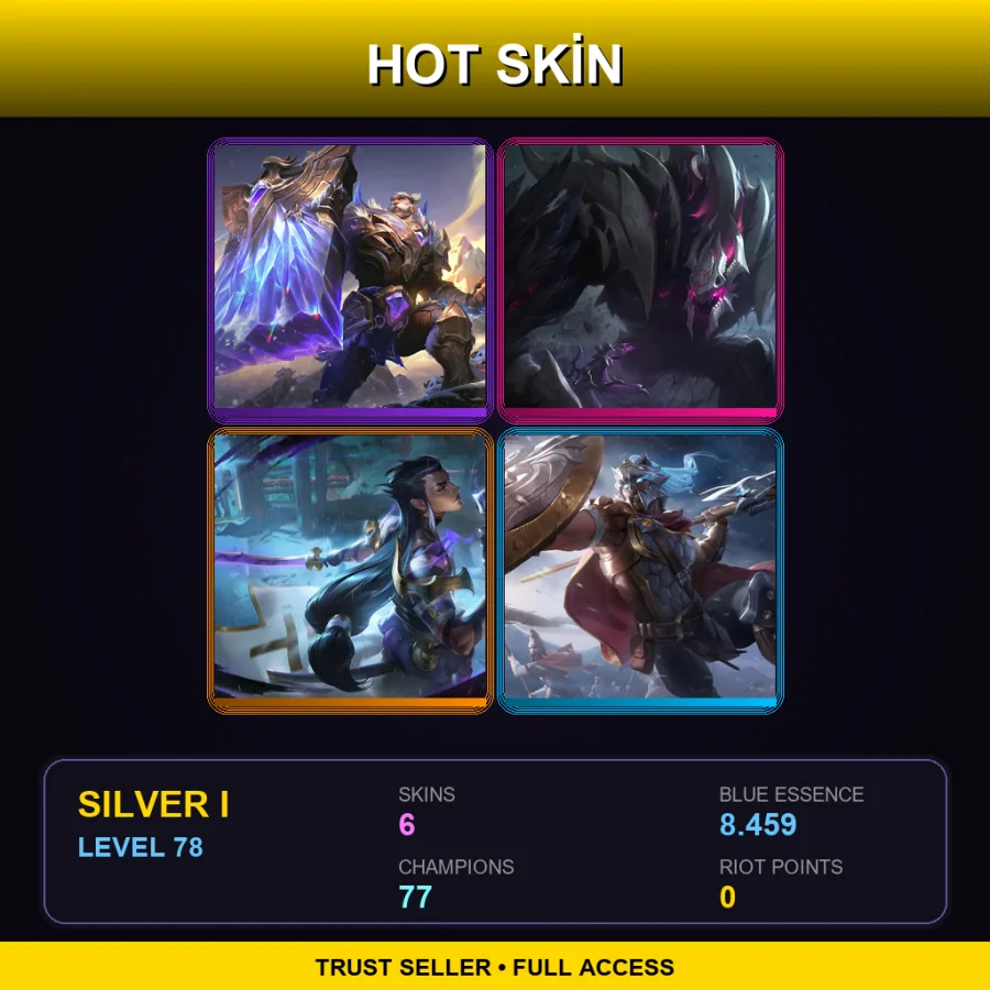 LAS | Lv78 | Silver I | 6 Skin | 77 Champ