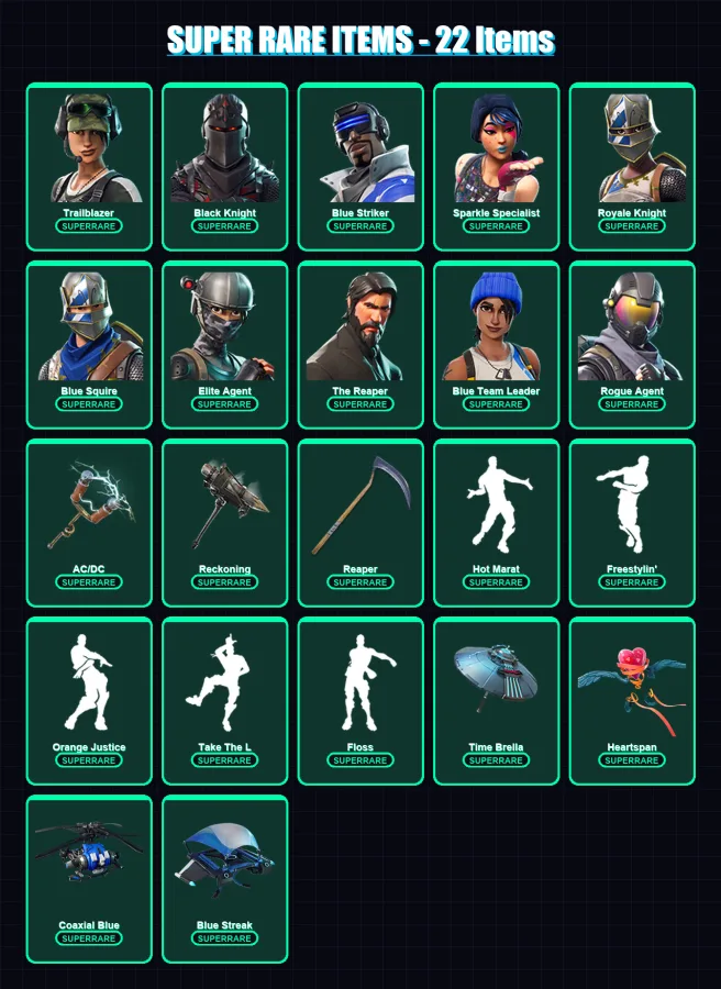 [PC/XBOX/PSN] | Trailblazer | Black Knight | Blue Striker | 131 skin | Lv1401