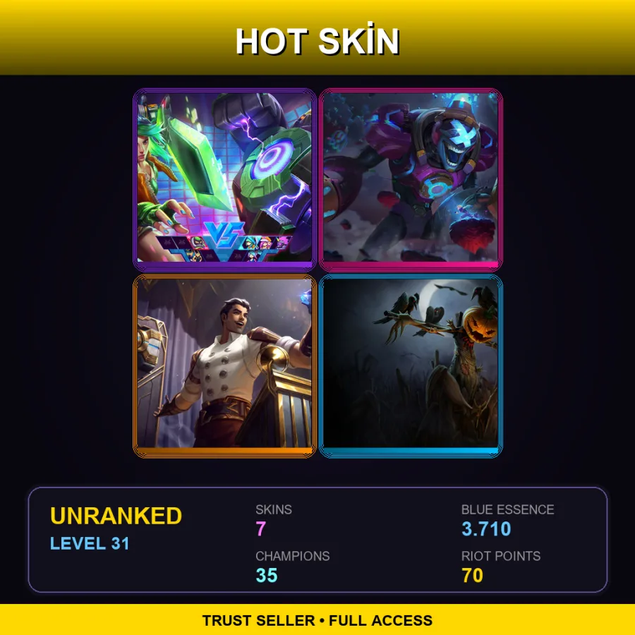 LAS | Lv31 | Unranked | 7 Skin | 35 Champ
