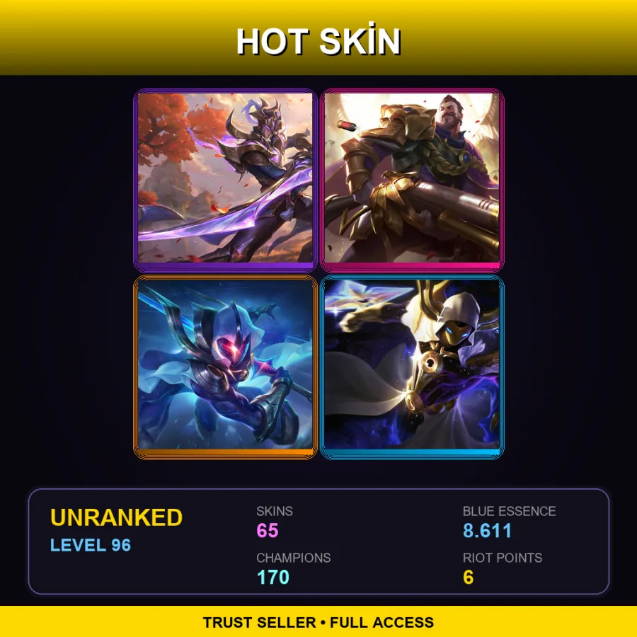 SG | Lv96 | Unranked | 65 Skin | 170 Champ