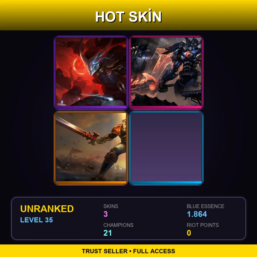 VN | Lv35 | Unranked | 3 Skin | 21 Champ