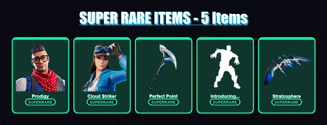 [PS4/PS5/XBOX/PC] | Prodigy | Cloud Striker | Hybrid | Fade | Eternal Knight | 23 skin | 31 pickaxe | 40 emote | 37 glider | Lv596