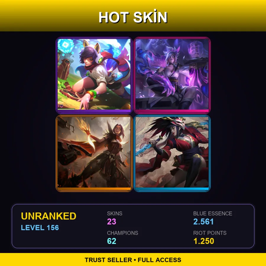 LAN | Lv156 | Unranked | 23 Skin | 62 Champ — Desert Trooper Garen