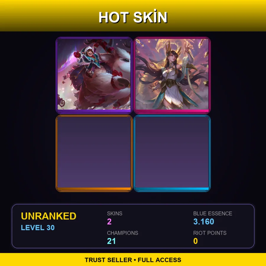 EUNE | Lv30 | Unranked | 2 Skin | 21 Champ — LoL account
