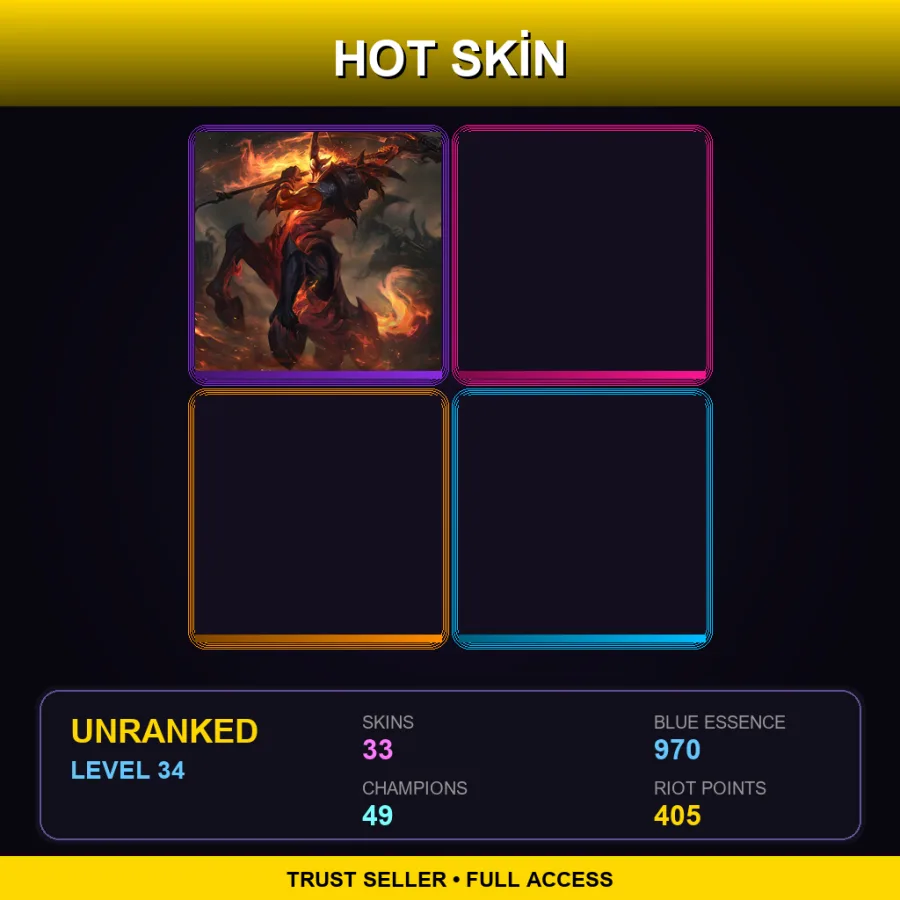 EUNE | Lv34 | Unranked | 33 Skin | 49 Champ