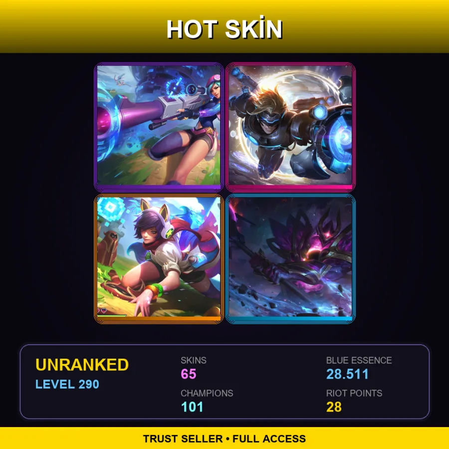 LAN | Lv290 | Unranked | 65 Skin | 101 Champ — Bewitching Neeko