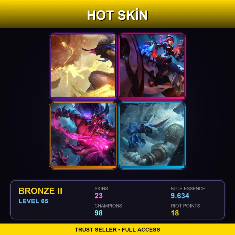 BR | Lv65 | Bronze II | 23 Skin | 98 Champ