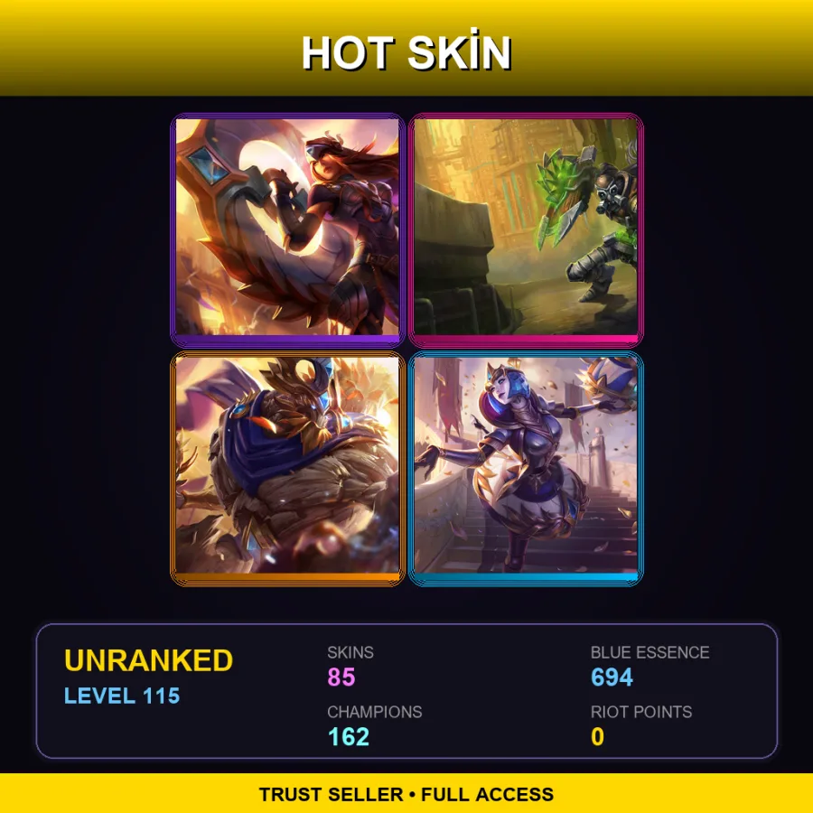 SG | Lv115 | Unranked | 85 Skin | 162 Champ
