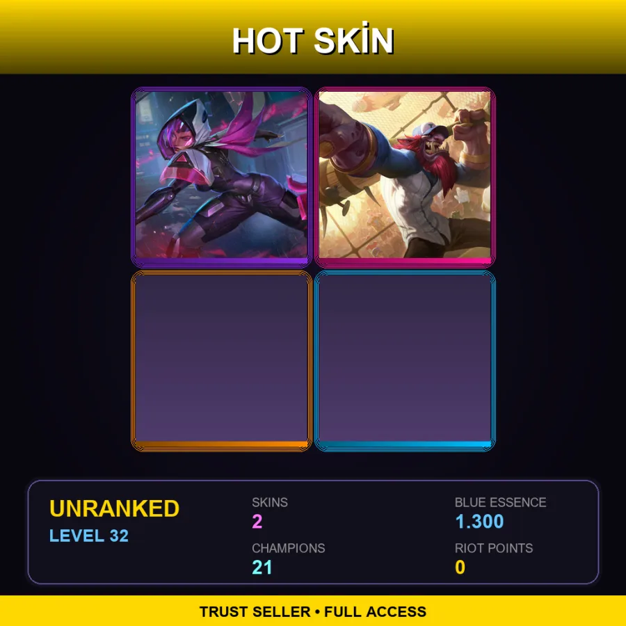 LAN | PROJECT: Irelia | Lil' Slugger Trundle | 2 Skin | 21 Champ | Lv32