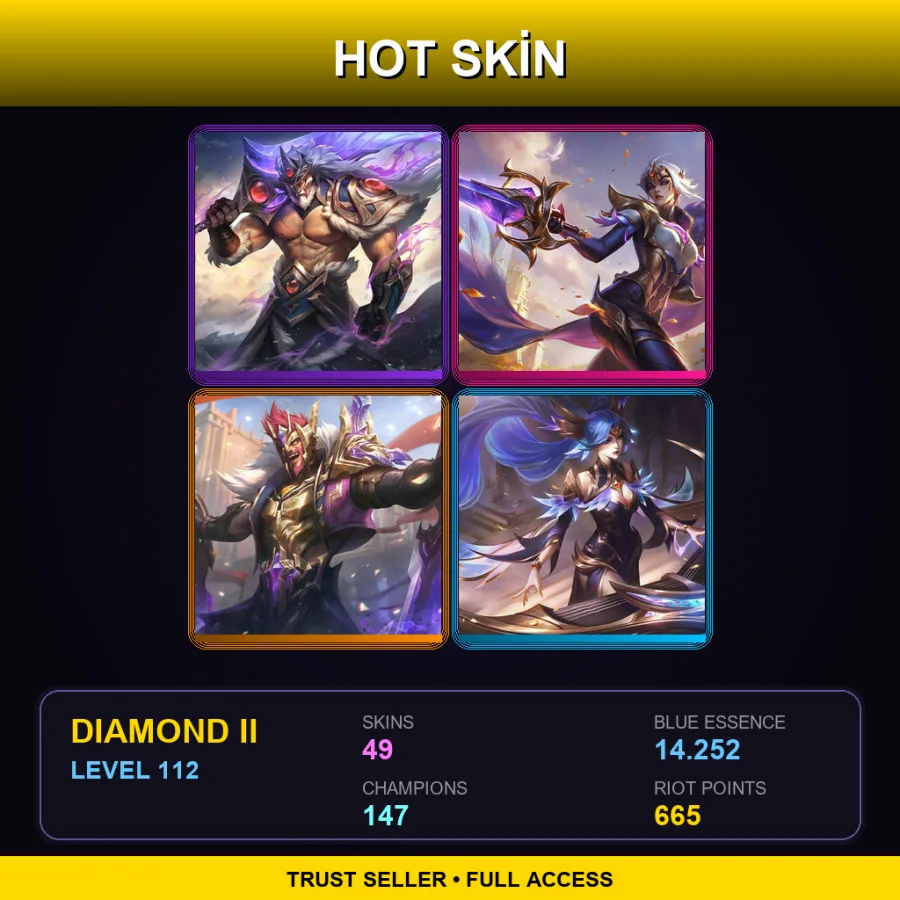 TR | Lv112 | Diamond II | 49 Skin | 147 Champ