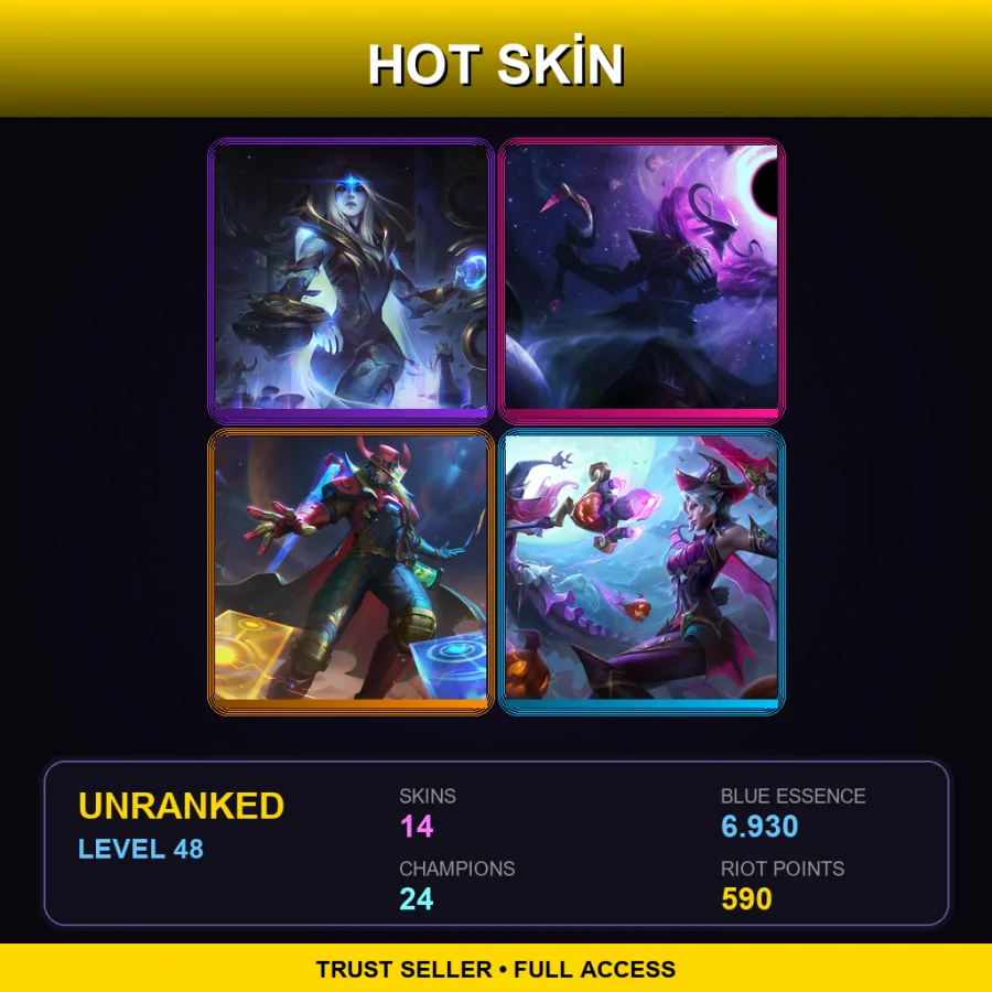 EUW | Lv48 | Unranked | 14 Skin | 24 Champ