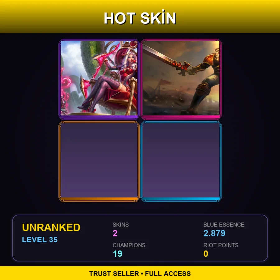 NA | Lv35 | Unranked | 2 Skin | 19 Champ