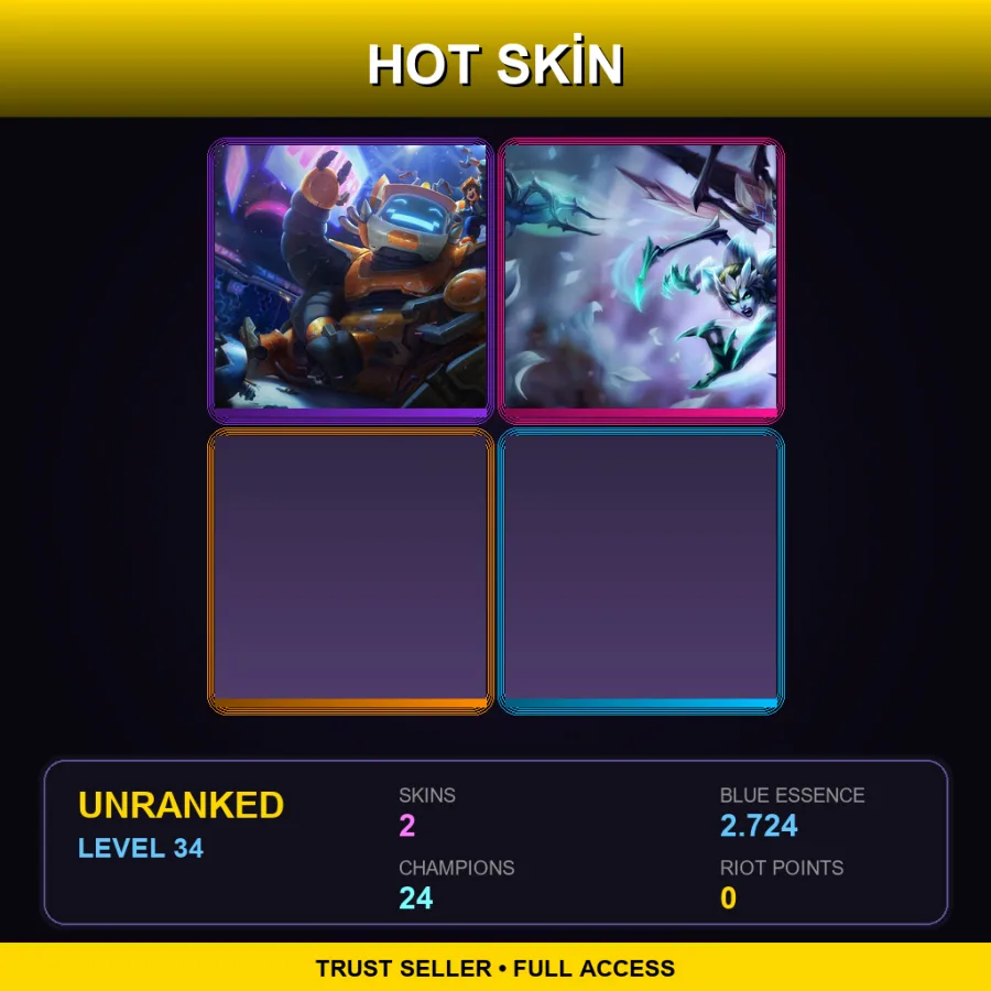 EUW | Lv34 | Unranked | 2 Skin | 24 Champ