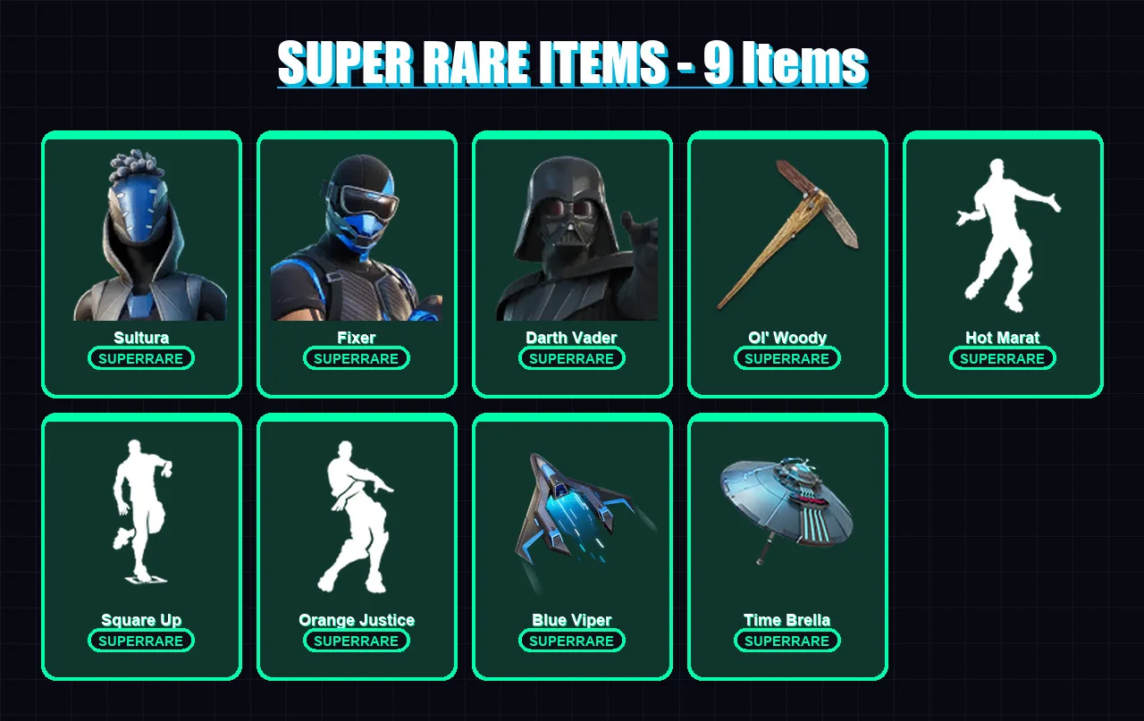 [PC/XBOX/PSN] | Sultura | Fixer | Darth Vader | Rox | Raven | 180 skin | 178 pickaxe | 202 emote | 140 glider | Lv1750