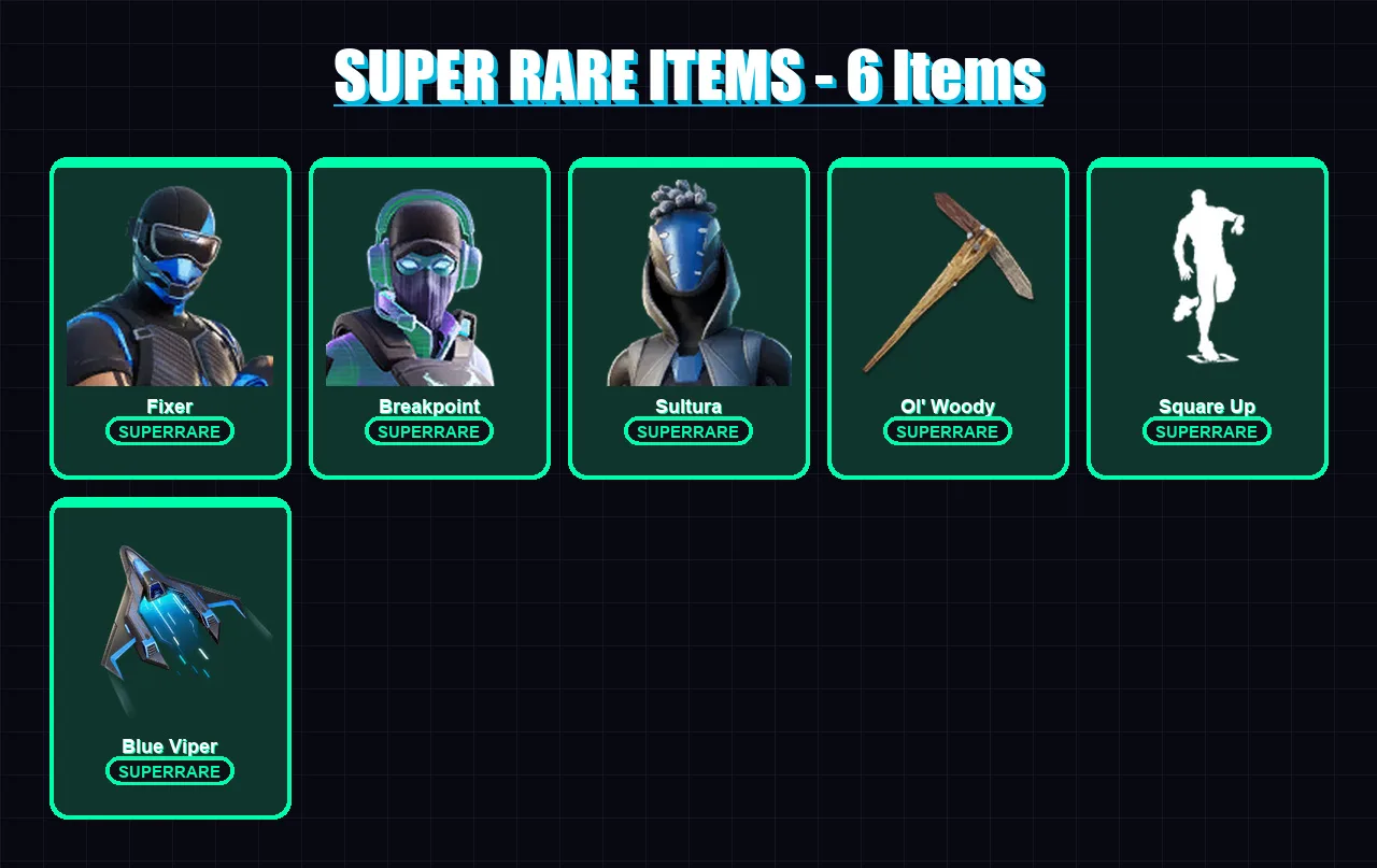 [PC] | Fixer | Breakpoint | Sultura | Torin | Inferno | 99 skin | 120 pickaxe | 72 emote | 83 glider | Lv1435