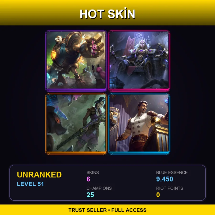 LAN | Lv51 | Unranked | 6 Skin | 25 Champ