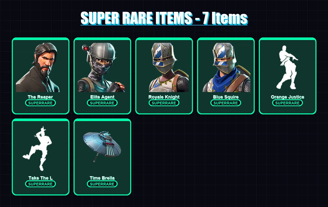 [PS4/PS5/PC] | The Reaper | Elite Agent | Royale Knight | Blue Squire | Drift | 33 skin | 51 pickaxe | 48 emote | 56 glider | Lv1091