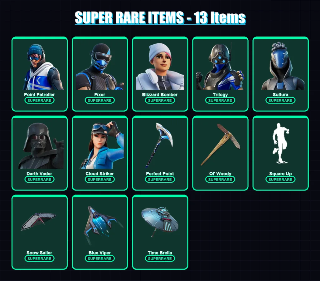 [PS4/PS5/XBOX/PC] | Point Patroller | Fixer | Blizzard Bomber | Trilogy | Sultura | 276 skin | 278 pickaxe | 202 emote | 219 glider | Lv2685
