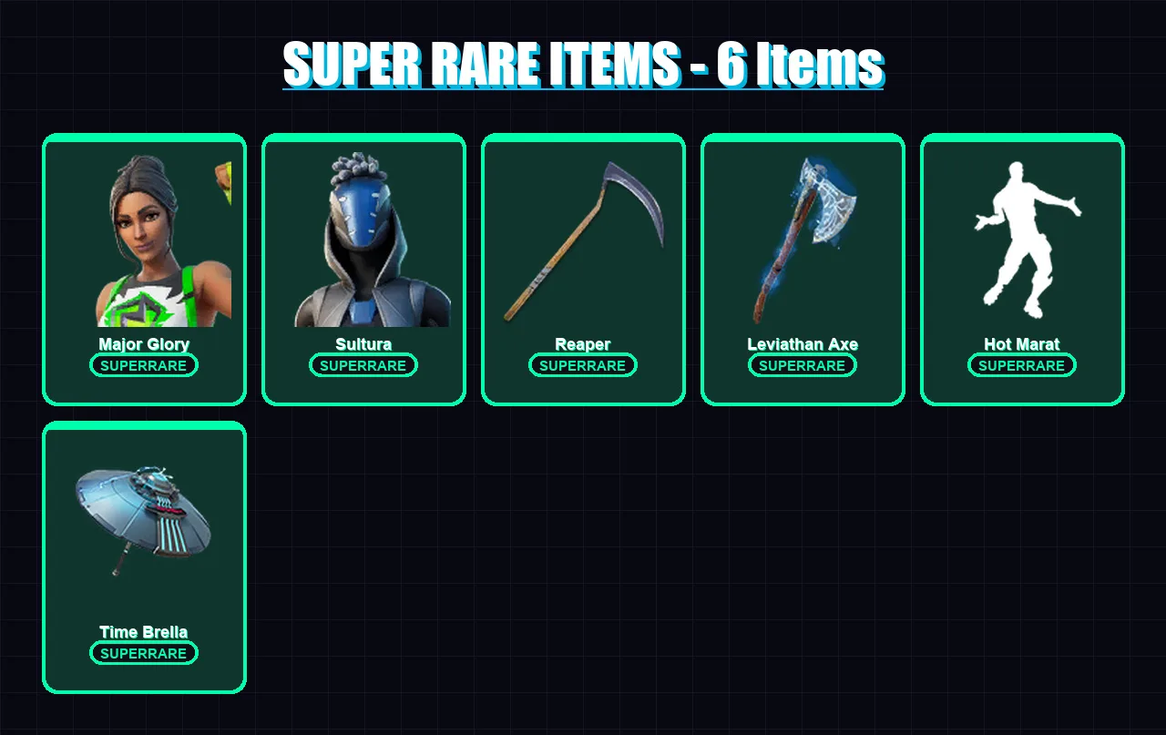 [PS4/PS5/XBOX/PC] | Major Glory | Sultura | Ronin | Mandalorian | Predator | 119 skin | 202 pickaxe | 132 emote | 153 glider | Lv3272
