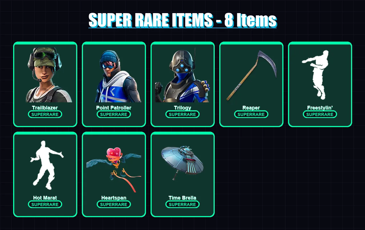 [PC/XBOX] | Trailblazer | Point Patroller | Trilogy | Vendetta | Ruin | 78 skin | 78 pickaxe | 79 emote | 87 glider | Lv1452