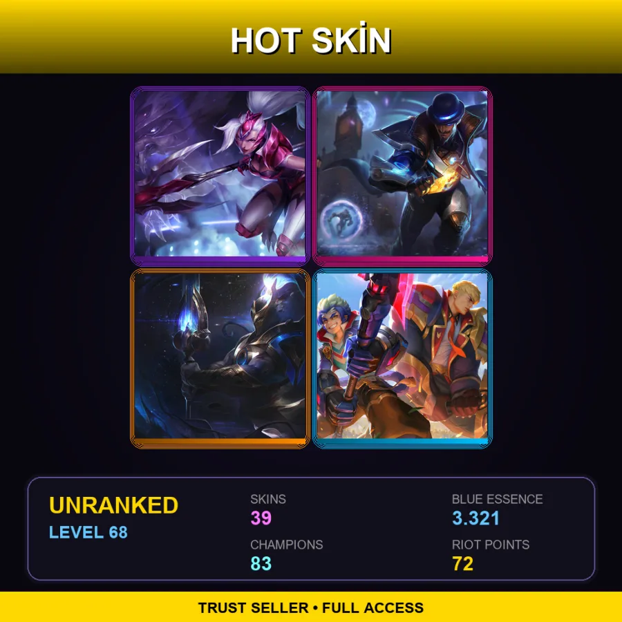 EUNE | Lv68 | Unranked | 39 Skin | 83 Champ