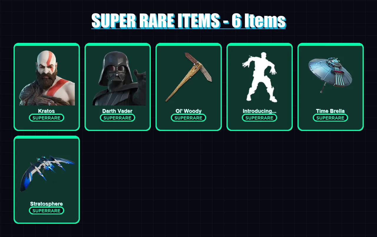 [PC/XBOX/PSN] | Kratos | Darth Vader | Sorana | The Imagined | Menace | 225 skin | 275 pickaxe | 211 emote | 253 glider | Lv3825