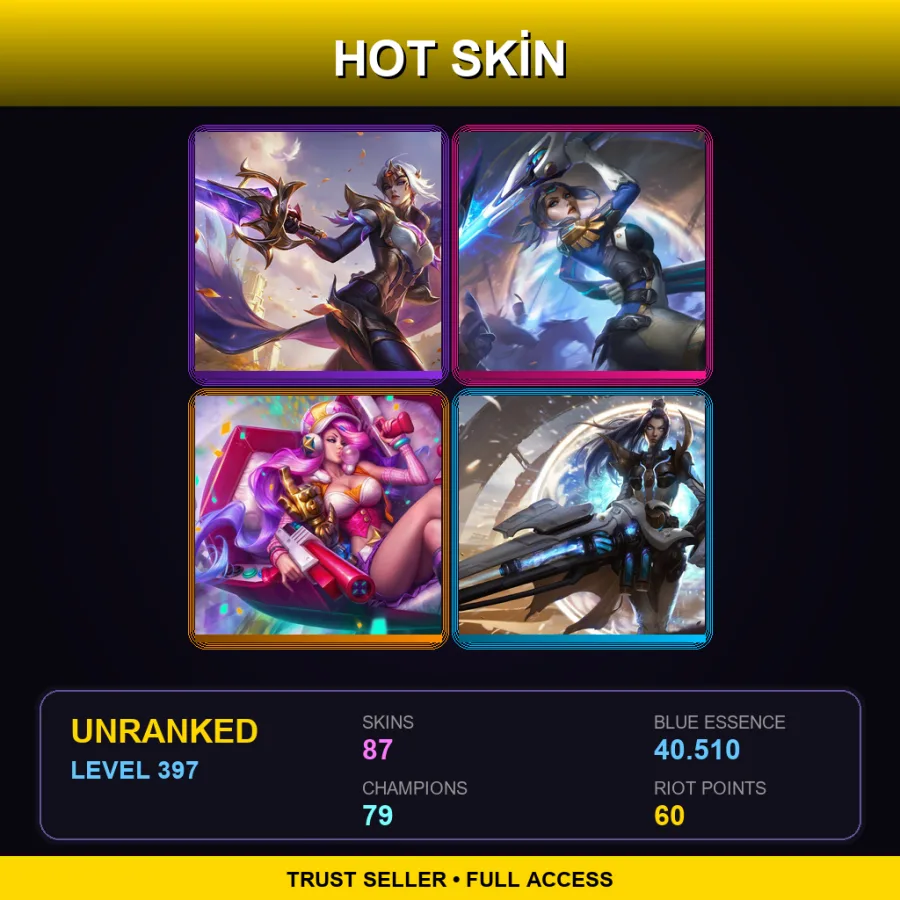 BR | Lv397 | Unranked | 87 Skin | 79 Champ
