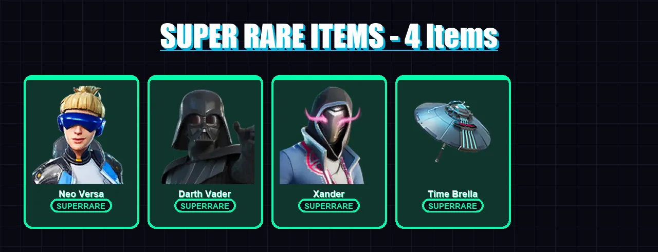 [PS4/PS5/XBOX/PC] | Neo Versa | Darth Vader | Xander | The Imagined | Ruin | 177 skin | 223 pickaxe | 155 emote | 193 glider | Lv2453
