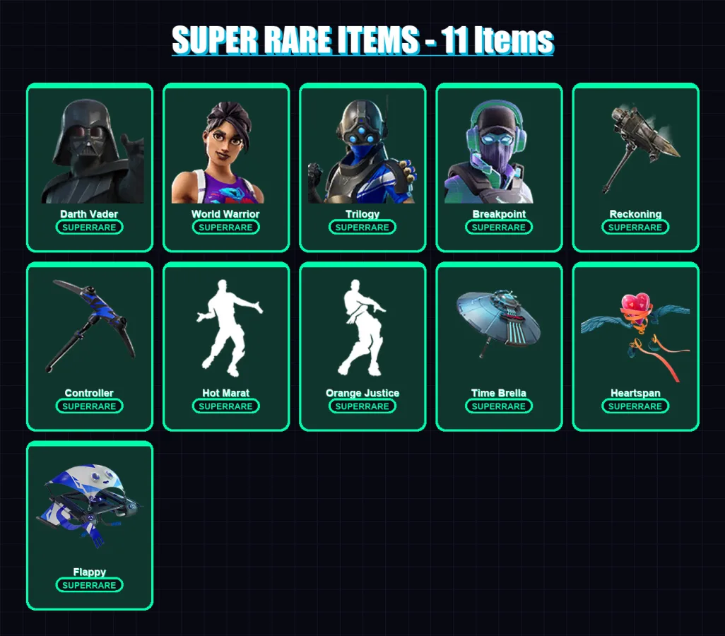 [PC] | Darth Vader | World Warrior | Trilogy | Breakpoint | Backlash | 252 skin | 261 pickaxe | 203 emote | 235 glider | Lv3734 — Fortnite account