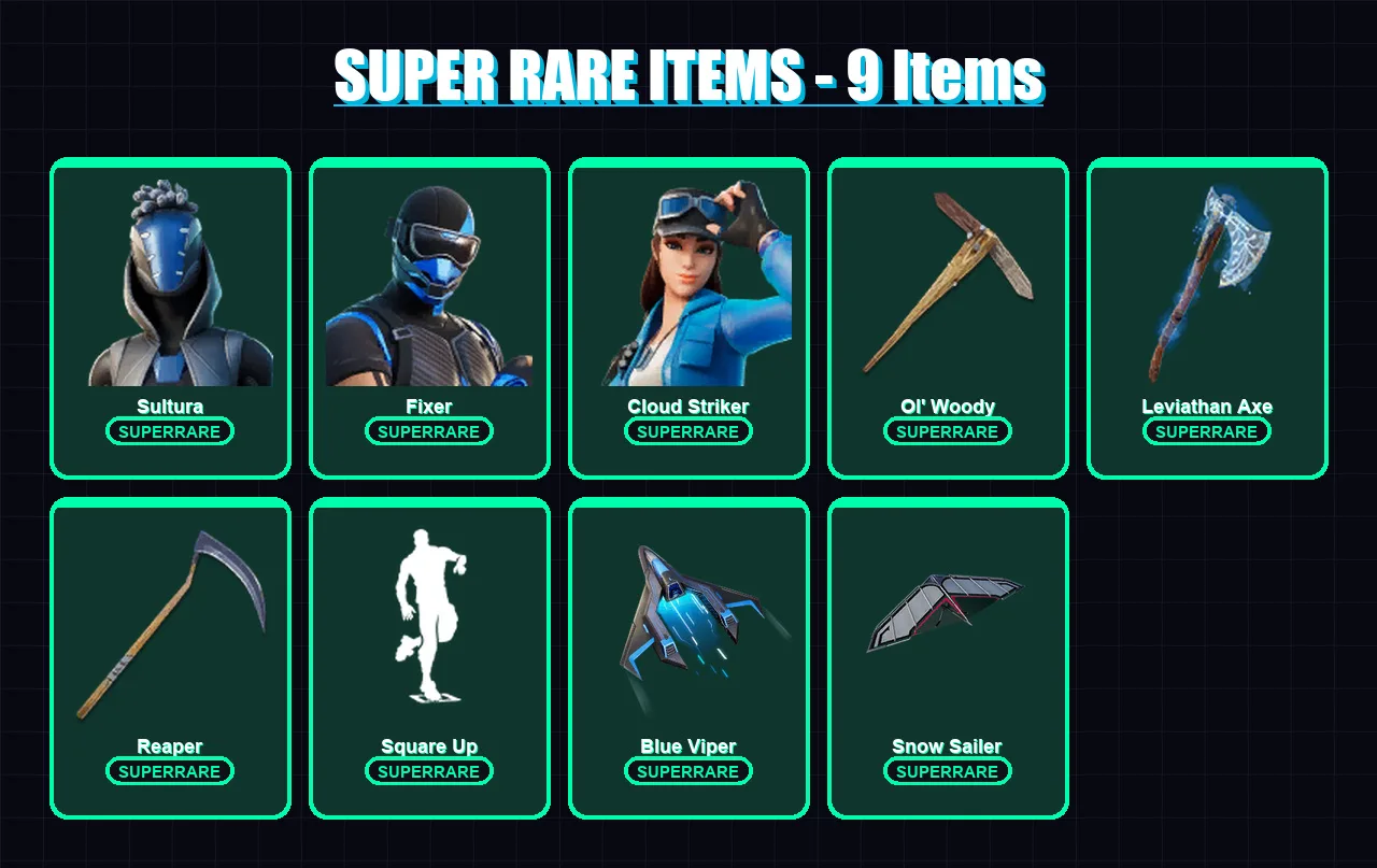 [PC/XBOX] | Sultura | Fixer | Cloud Striker | Midas Rex | Vi | 112 skin | 128 pickaxe | 116 emote | 94 glider | Lv1803