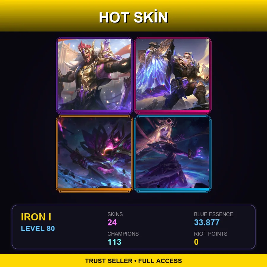 TR | Lv80 | Iron I | 24 Skin | 113 Champ