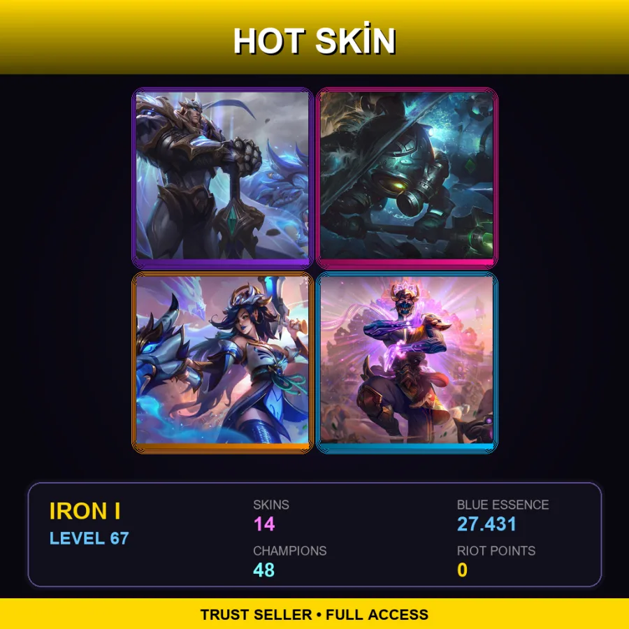 LAS | Lv67 | Iron I | 14 Skin | 48 Champ