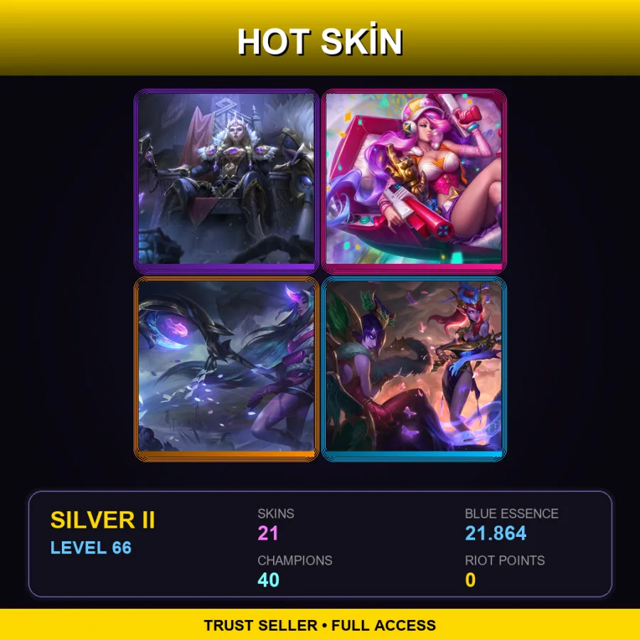 LAS | Lv66 | Silver II | 21 Skin | 40 Champ — LoL account
