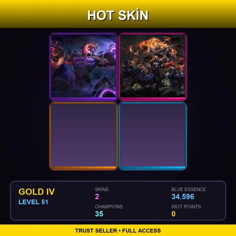 NA | Lv51 | Gold IV | 2 Skin | 35 Champ