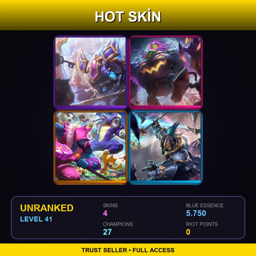 BR | Lv41 | Unranked | 4 Skin | 27 Champ
