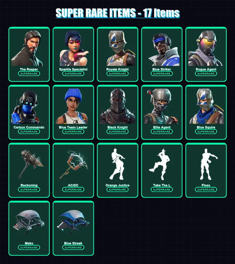 [PS4/PS5/XBOX/PC] | The Reaper | Sparkle Specialist | Royale Knight | 59 skin | Lv1057